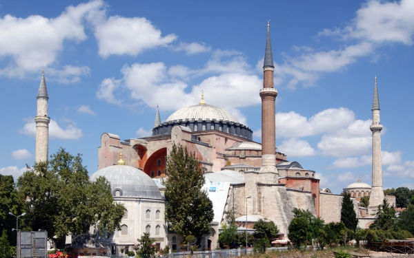 The mighty former Christian church, former Islamic mosque, and now museum known as Holy Wisdom (in English), Hagia Sophia (in Greek), or Ayasofya (in Turkish).