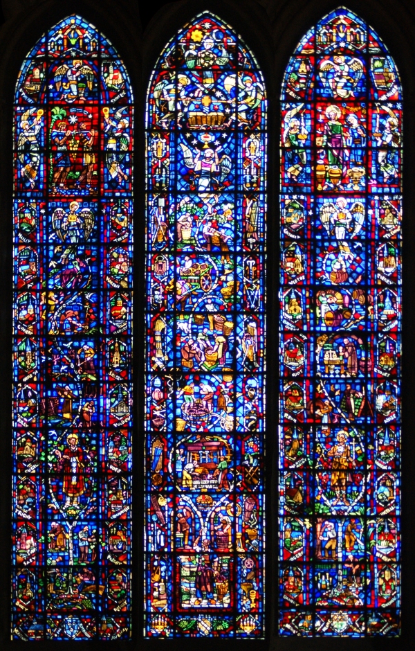  A closer view of the three lancet windows of Reims cathedral (I moved them a little closer together to show them all at once)